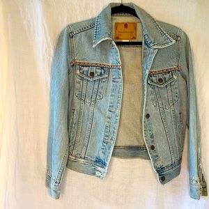 Cute Abercrombie & Fitch Embroidered Jean Jacket